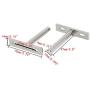 SpzcdZa 4pcs Floating Shelf Brackets 4 Inch Length Blind Shelf Supports Metal Hidden Concealed Invisible Shelf Support for Wall Shelving Bracket