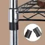 Wire Shelf Clips,36 Pairs 72 Pack,Wire Shelving Shelf Lock Clips for 1'' Diameter Post Shelving Sleeves,Plastic Shelving Split Sleeves