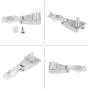 Qiilu Chrome Metal Auto Outer Door Handle Hinge Repair Tool Kit OS or NS for Fiat 500 51939041 519645