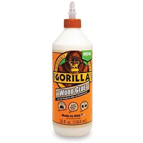 Gorilla 6206005 Wood Glue, 36 ounce Bottle, Natural Wood Color, (Pack of 1)
