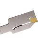 OSCARBIDE 3/8''x1/2'' Indexable Lathe Parting Grooving Holder Heavy Duty Nickel Plated QA06R-20J Right -Hand Cut Off Tool with 10 Pieces GTN-2(QC1402) Carbide Inserts