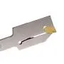 OSCARBIDE 3/8''x1/2'' Indexable Lathe Parting Grooving Holder Heavy Duty Nickel Plated QA06R-20J Right -Hand Cut Off Tool with 10 Pieces GTN-2(QC1402) Carbide Inserts