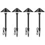 Outdoor Landscape Lighting Low Voltage Garden Landscape Lights Pathway Lights Yard Lights Driveway Lights, Aluminum Construction Waterproof 12V 3W 3000K Warm-Yellow Light（4-Pack）