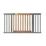 Summer West End Safety Baby Gate, Honey Oak Stained Wood with Slate Metal Frame – 30” Tall, Fits Openings up to 36” to 60” Wide, Baby and Pet Gate for Wide Spaces and Open Floor Plans