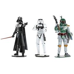 Metal Earth Fascinations Premium Series 3D Metal Model Kits Star Wars Set of 3 - Darth Vader - Stormtrooper - Boba Fett