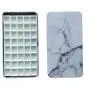 BOOYEE Empty Watercolor Tins Palette Paint Case Metal Box with 40 Pcs Half Pans Carrying Magnetic Stripes on The Bottom
