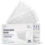 WeCare Disposable Face Mask Individually Wrapped - 50 Pack, White Masks 3 Ply