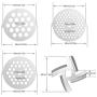 6 Piece Stainless Steel Meat Grinder Plate Discs/Grinding Blades for Food Chopper and Meat Grinder Machinery Parts，Applicable 7-word outlets（Center Hole 7mm）