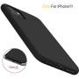 Miracase Liquid Silicone Case Compatible with iPhone 11 6.1 inch(2019), Gel Rubber Full Body Protection Cover Case Drop Protection Case (Black)