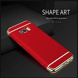 Galaxy S8 Case, 3 in 1 Hybrid Hard Plastic Case Ultra Thin and Slim Anti-Scratch Matte Finish Back Cover for Samsung Galaxy S8 (5.8)(2017) - Red