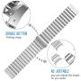 Valkit Compatible Samsung Galaxy Watch 3 45mm/Galaxy Watch 46mm Bands, 22mm Link Bracelet for Men Women Stainless Steel Wrist Band Metal Strap for Galaxy Watch 3 45mm/Gear S3 Frontier, Sliver