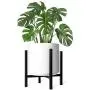 Mkono Plant Stand - EXCLUDING Plant Pot, Mid Century Modern Tall Metal Pot Stand Indoor Flower Potted Plant Holder Plants Display Rack, Fits Up to 12 Inch Planter, Black Mkono Plant Stand - EXCLUDING Plant Pot, Mid Century Modern Tall Metal Pot Stand Indoor Flower Potted Plant Holder Plants Display Rack, Fits Up to 12 Inch Planter, Black