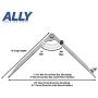 ALLY Tools 8 Inch Precision Wing Divider Scribe Tool/Woodworking Compass with Pencil Holder INCLUDES Two Pencils and Pencil Sharpener Ideal for Circles, Woodworking Compass, Metal, and Leather