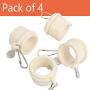VIEKEY Flag Pole Rings,Tangle Free Flag Pole Mounting Clips, Rotating Flagpole Ring Parts with Metal Clips - 1'' Diameter (Pack of 4)