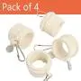 VIEKEY Flag Pole Rings,Tangle Free Flag Pole Mounting Clips, Rotating Flagpole Ring Parts with Metal Clips - 1'' Diameter (Pack of 4)