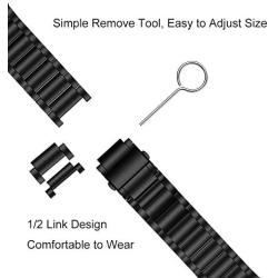 LDFAS Fenix 6S/5S Band, 20mm Titanium Metal Quick Fit Watch Strap Compatible for Garmin Fenix 6S/6S Pro/5S/5S Plus/D2 Delta S, Black