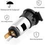 Cigarette Lighter Socket, Juerly 2PCS Universal 12V 120W Splitter Power Adapter Plug Outlet Parts for Car Boat Tractor Motorcycle