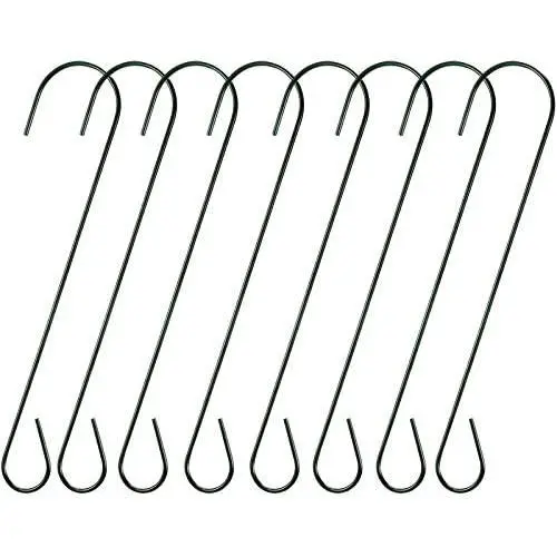 8 Pieces Metal Tree Branch Hook, Bird Feeder Garden S Hook, 12 Inches Rustproof Steel Hooks for Hanging, Bird House, Plants, Baskets, Lanterns and Bicycles, Outdoor or Indoor Use (Green) 8 Pieces Metal Tree Branch Hook, Bird Feeder Garden S Hook, 12 Inches Rustproof Steel Hooks for Hanging, Bird House, Plants, Baskets, Lanterns and Bicycles, Outdoor or Indoor Use (Green)