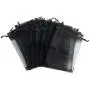 HRX Package 100pcs Black Organza Gift Bags 4 x 6 inches Wedding Christmas Favors Jewelry Pouches