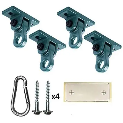 ABUSA Heavy Duty Green Swing Hangers Screws Bolts Included Over 5000 lb Capacity Playground Porch Yoga Seat Trapeze Wooden Sets Indoor Outdoor (4 Pack) ABUSA Heavy Duty Green Swing Hangers Screws Bolts Included Over 5000 lb Capacity Playground Porch Yoga Seat Trapeze Wooden Sets Indoor Outdoor (4 Pack)