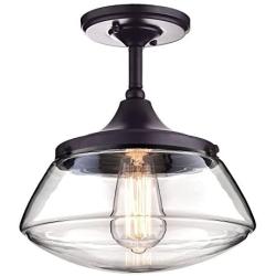 CLAXY Ecopower Vintage Metal Glass Ceiling Light 1-Lights Pendant Lighting Chandelier