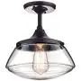 CLAXY Ecopower Vintage Metal Glass Ceiling Light 1-Lights Pendant Lighting Chandelier CLAXY Ecopower Vintage Metal Glass Ceiling Light 1-Lights Pendant Lighting Chandelier