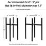 Befano Metal Plant Stand 8 inch - 12 inch Adjustable Modern Plant Stand for Indoor Outdoor Flower Pot Stand, Black