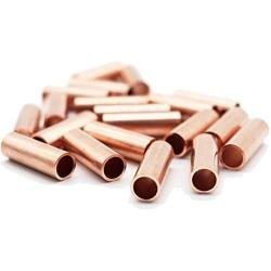 Metal Macrame Brass Copper Golden Tube Bead Ring for DIY Macrame Wall Hanging Plant Holder Craft DIY Kit 20 Pieces 1.2 Long Large Hole (Copper)