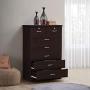 Hodedah HI70DR Chocolate Hodeida 7 with Locks On 2-Top Chest of Drawers