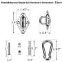 Shade&Beyond 316 Marine Grade Shade Sail Hardware Kit 5 inch for Rectangle and Square Sun Shade Sails Installation, 24 Pcs