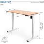 Flexispot Standing Desk Height Adjustable Desk Electric Sit Stand Desk 48 x 24 Inches Home Office Desks (White Frame + Maple Top)