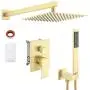 KES Shower System 10 Inches Rain Shower Head with Handheld Shower Faucets Sets Complete Pressure Balance Shower Valve and Trim Kit Brushed Brass, XB6230-BZ KES Shower System 10 Inches Rain Shower Head with Handheld Shower Faucets Sets Complete Pressure Balance Shower Valve and Trim Kit Brushed Brass, XB6230-BZ