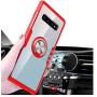 S10E Case with Kickstand Ring and Magnetic Metal Back Samsung Galaxy S 10 E Transparent Phone Case, Dual Armor Bumper Full Coverage Case (S10E)