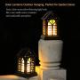Solar Lanterns - Solar Lights Metal Flickering Flame Hanging Solar Lights Waterproof Umbrella LED Flame Lights Hanging Lamps for Garden Patio Pathway Deck Yard (2 Pack)