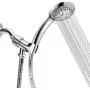 High Pressure Handheld Shower Head, 9 Spray Setting Hand Held Showerhead with 60 Inch Hose (Silver)