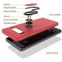 Punkcase S10 Case [Magnetix Series] Protective TPU Cover W/Kickstand, Ring Grip Holder & Metal Plate for Magnetic Car Phone Mount with Screen Protector Compatible W/Samsung Galaxy S10 [Red]