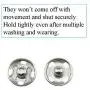 Hao Pro Sew on Snap Button 15mm Dia Press Stud Metal Fastener Stay Put Close Clip Tightly Smooth Touch for Sew Clothes DIY Craft Thick Cotton Silver 30pcs