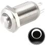 uxcell Latching Metal Push Button Switch High Head 12mm Mounting Dia 1NO 12V White LED Light