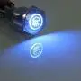 Etopars 12V Car Blue LED Light Fog Push Button Metal Toggle Switch 16mm