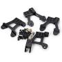 Benedict Harry 4PCS Aluminum Rear/Front Shock Tower Shock Hoops for Axial SCX10 II 90046 90047 1/10 Scale Crawlers Truck Car Upgrade (Black)