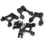 Benedict Harry 4PCS Aluminum Rear/Front Shock Tower Shock Hoops for Axial SCX10 II 90046 90047 1/10 Scale Crawlers Truck Car Upgrade (Black)