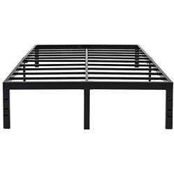 45MinST 18 Inch Maximum Storage Bed Frame/Reinforced Platform /3500lbs Heavy Duty/Easy Assembly/ Mattress Foundation/Steel Slat/Noise Free, Queen