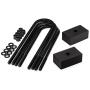 Heavy Metal Suspensions - Fits 1999-2020 Ford F250 F350 Super Duty and Ford Excursion Lift Leveling 1'' Rear Blocks + Extended Plated U-Bolts High Strength Kit