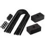 Heavy Metal Suspensions - Fits 1999-2020 Ford F250 F350 Super Duty and Ford Excursion Lift Leveling 1'' Rear Blocks + Extended Plated U-Bolts High Strength Kit