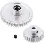 Hobbypark Metal Diff Differential Main Gear 42T & Motor Pinion Gear 27T Set for WLtoys A959-B A969-B A979-B K929-B 1/18 Scale RC Car Upgrade Parts (Sliver) Hobbypark Metal Diff Differential Main Gear 42T & Motor Pinion Gear 27T Set for WLtoys A959-B A969-B A979-B K929-B 1/18 Scale RC Car Upgrade Parts (Sliver)