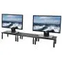 Hippo & Frog Large Metal Dual Monitor Stand Riser with Height Adjustable, 3 Units, Supports Dual Monitors, Printers, Laptops