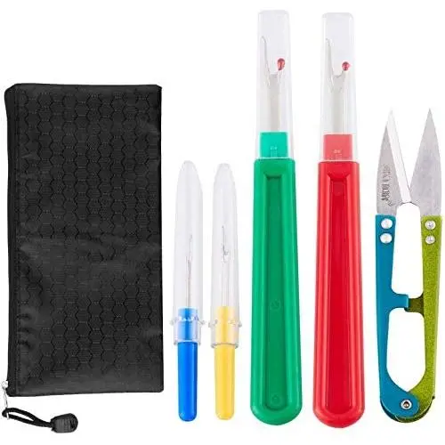 Seam Ripper and Thread Remover Kit,2 Big and 2 Small Sewing Stitch Thread Unpicker and 1 Sewing Trimming Scissor Nipper Tool for Thread Remove. Seam Ripper and Thread Remover Kit,2 Big and 2 Small Sewing Stitch Thread Unpicker and 1 Sewing Trimming Scissor Nipper Tool for Thread Remove.