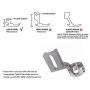 Windman Low Shank Open Toe Ruler Foot Free Motion Darning Foot Quilting Ruler Foot for Frame Free Motion Quilting and Embroidery for Most Low Shank Brother Singer Janome Kenmore Sewing Machine Use