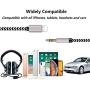 [Apple MFi Certified] Aux Cord for iPhone, Lightning to 3.5mm Nylon Braided Audio Stereo Cable for iPhone 11/11 Pro/XS/XR/X 8 7 6/iPad/iPod to Car/Home Stereo, Speaker, Headphone (3.3FT, Silver)