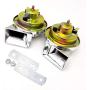 Viping Car Horn Electric Horn 115DB Truck Horn Air Horn Silver Double Tone Electric Snail Horn Waterproof Horn High Tone and Low Tone Horn with Metal bracketfor Any 12V Moto Vans Ship car Truck etc